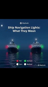 Navigation lights help mariners understand a vessel’s direction, position, and movement in low visibility. This video explains port, starboard, masthead, and stern lights—essential knowledge for safe night navigation and collision avoidance. #ShipSmith #NavigationLights #MaritimeSafety #COLREGS #SeafarerKnowledge | ShipSmith