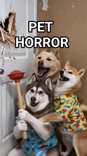 When pets take horror movies too far – Dog parody #dogshorts #funny #pets