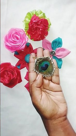 Elegant peacock feather earrings 🤩#shortvideo #diy #handmade #viral