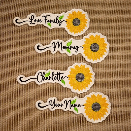 Custom Name Sunflower Embroidered Patch, Iron on or Sew On - Etsy