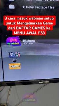 3 ways to enter webman setup so that the game is listed directly on the initial display