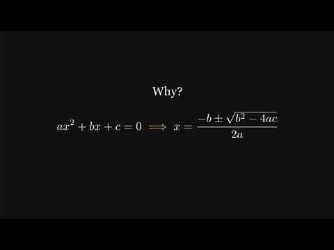 Quadratic Formula - Manim Animation