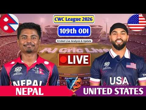 Nepal Vs United States 109th ODI Match | Live Score Analysis & Discussion | NEP vs USA Live Cricket