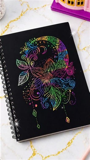 Scratch notebook drawing💖 #magic #shortvideo