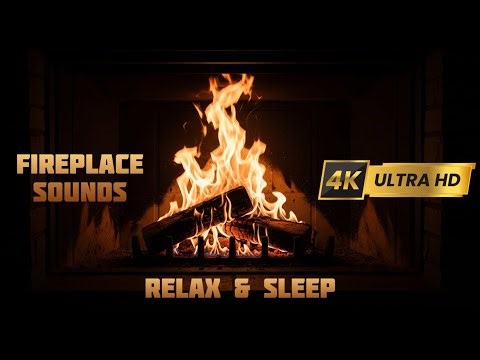 1 Hour Fireplace Fire Sounds for Deep Sleep, Relaxation & Meditation | 4K