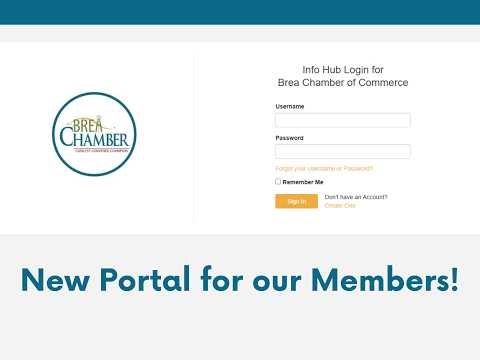 Creating a Username and Password in the new GrowthZone Portal | Brea Chamber of Commerce