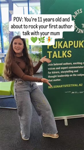 POV: You’re 11 and about to rock your first author talk 💪📚 So proud of Miss Emilie — calm, funny, and totally herself! From @teararoanztrail to library stages, adventure comes in all forms 🌿 Thanks to the awesome crew at @nelson_arts_festival and @nelsonpubliclibraries for having us 💚 #AdventuresWithEmilie #EmilieWalksTeAraroa #NelsonArtsFestival #YoungAuthor #NZkidsbooks #WildAotearoa @paperplusnelson @pottonandburton #TeAraroa #Hiking | Adventures with Emilie