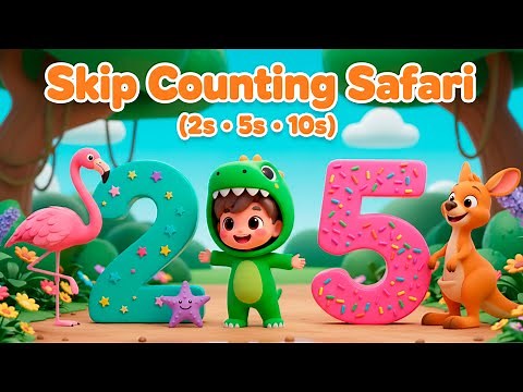 Skip Counting Safari — Count by 2s, 5s & 10s! | Fun Math Song for Kids