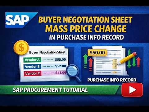 SAP MM Buyer Negotiation sheet and Mass Info record Price change