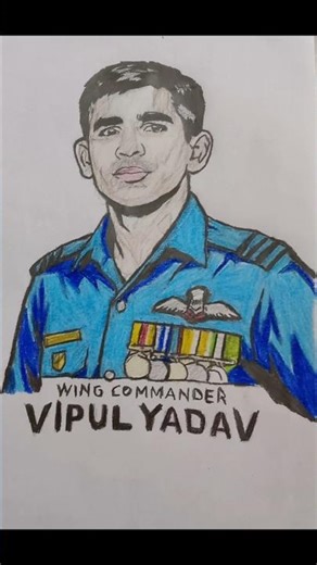 Tribute Homage to IAF Wing Commander Vipul Yadav 🇮🇳 #art #indianairforce #chhattisgarh #airforce