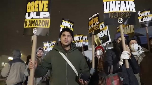 Amazon workers at Staten Island warehouse join thousands on strike