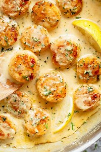 Creamy Garlic Scallops