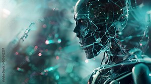 A computer-generated human skeleton video showcasing the structure of human bones, Construct a visual representation of a biotech-enhanced human with advanced abilities