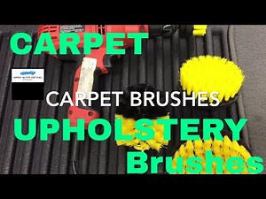 Carpet and Upholstery Brushes! Drill Scrub Brush Kit, Hook and Loop Rotary attachments, Hand held!!