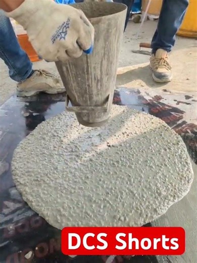 Free Flow Test of Self compacting concrete #concrete #shorts #mixing #construction