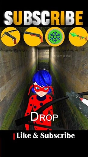 "Granny Game | Lady Bug Vs All Weapons Testing 🫢🥶 #granny #trolledit #shorts