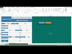 Behavior based safety observation template