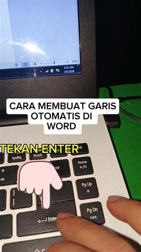 cara membuat garis otomatis di word #tutorial #msword