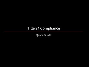 Cookson's Quick Guide to Title 24 Compliance