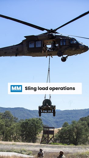56K views · 638 reactions | Sling load operations are vital in maintaining supply lines. They can transport everything from potable water to equipment like Humvees. But each load needs careful connecting to ensure safe weight distribution. | Military Mechanics | Facebook