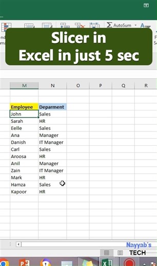 How to create slicer in ms excel? #msexcel #excel #exceltips #exceltutorial #exceltipsandtricks #msword #mswordtutorial #mswordtipsandtricks #mswordhack #excel #msexcel #msexceltutorial #msexceltricks #msexceltraining #msexcelvideos #msexceltutorials #msexceltipsandtricks #viral #tech | Nayyab's Tech Lectures | Facebook