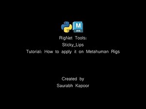 Sticky Lips Tutorial for Metahuman (RigNet Tools: StickyLips)