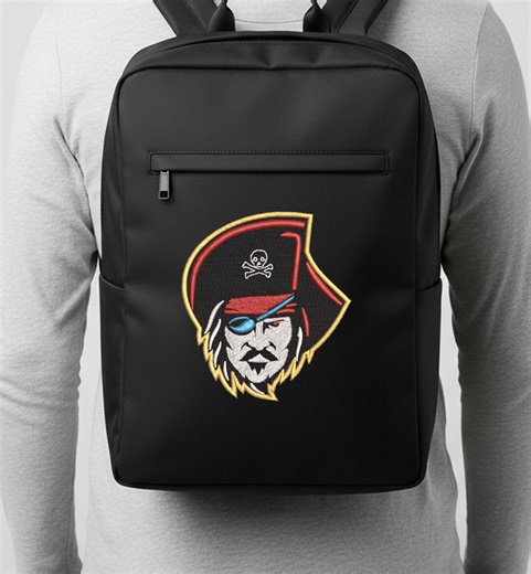 Pirate Skull Machine Embroidery Design | Digital Download | 3 Sizes Included - Etsy