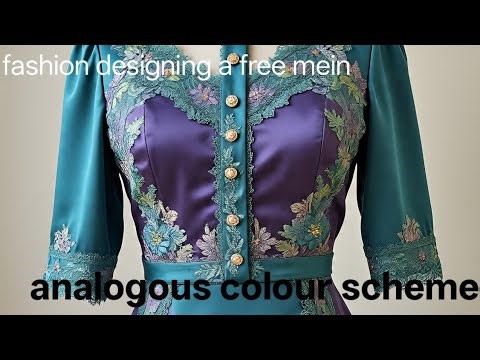 Analogous colour scheme#fashiondesigning#illustration#drawing#beginners