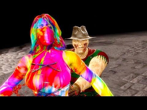 Mortal Kombat 9 - All Fatalities & X-Rays on Rainbow Mileena Costume Mod 4K Ultra HD Gameplay Mods