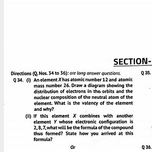SECTION-Directions ( Q . Nos. 34 to 36): are long answer ques... | Filo