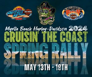 🔥 ALMOST TIME TO RIDE OUT!! Cruisin' the Coast - Spring Rally 2024! 🏍️💨 The most electrifying bike week of the year is roaring back to life at Myrtle Beach Harley-Davidson from May 13th to the 19th. 🌊🌞 Get ready for a thrill-packed Spring Rally along the stunning Grand Strand that promises non-stop action and adventure for every rider! ⬇️⬇️⬇️⬇️⬇️ 👉🏼 Daily Epic Events: Dive into a week full of heart-pumping activities spread out across the Grand Strand. There's something for everyone! 👉🏼
