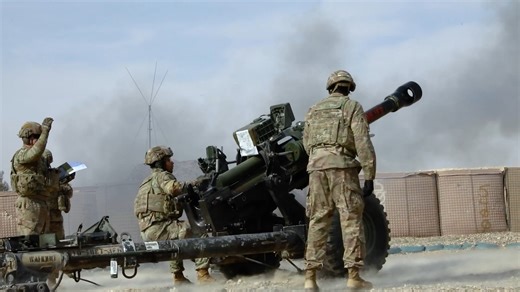 1.2M views · 39K reactions | U.S. Army Soldiers, assigned to the 1st Brigade Combat Team, 10th Mountain Division, Task Force Redleg, fire an M119A3 Howitzer during a live-fire exercise in the U.S. Central Command area of responsibility.⁩ | U.S. Central Command | Facebook