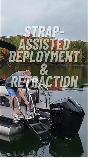 🚤 The Pontoon Boat Boarding Ladder the whole family will LOVE! #boatladder #pontoonlife