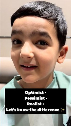 Optimist vs Pessimist vs Realist 👀 | What’s the Difference?