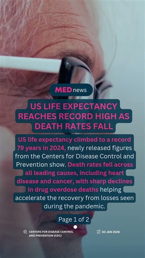 🧬 US life expectancy reaches an all-time high #aging #lifeexpectancy #health