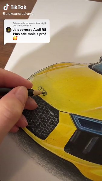 Creating an Audi R8 Car Drawing | ArtTok Tutorial