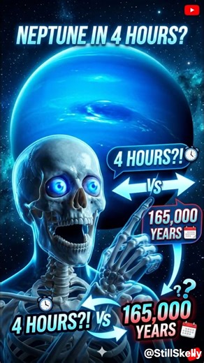 Neptune in 4 Hours?! 😱🔵🚀Neptune is WAY farther than you think! 🌌#shorts