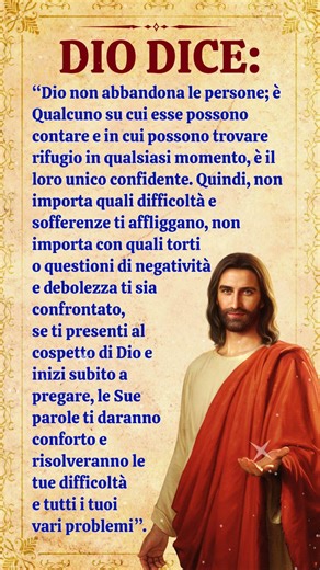 Dio sa che sei stanco e che stai attraversando un periodo difficile.