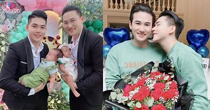 Cặp đôi đồng tính nam Hà Trí Quang - Thanh Đoàn làm tiệc đầy tháng cho 2 con ở biệt thự 3000m2
