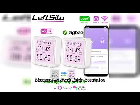 Tuya Zigbee WiFi Temperature Humidity Sensor Hygrometer Thermometer Detector Smart Life Remote Contr