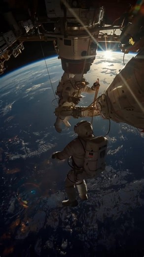 These breathtaking shots capture our astronauts during critical spacewalks outside the International Space Station. Securely tethered in the void, they perform delicate maintenance and operations, a testament to human courage and ingenuity. Each image tells a story of precision and perspective, showcasing our fragile, beautiful planet in all its diverse glory. (Ai generated) This is more than a mission; it's a constant reminder of what we can achieve when we reach for the stars, and why we must 