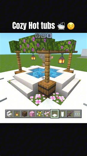 Just vibing in my Minecraft hot tub 🧱♨️ #minecraft