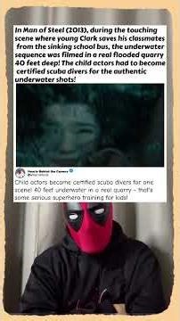 Child actors became SCUBA DIVERS for underwater school bus scene