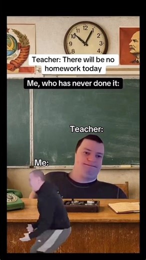 The only good news I like hearing from my teacher😂 #SchoolMeme #Relatable