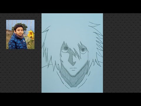 How to draw L from Death Note eazy step by step