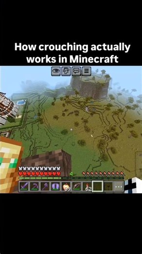 How crouching actually works in Minecraft🫡