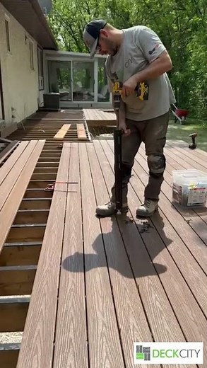 Deck City Installing Fiberon Decking #smallbackyard #customdeck #deckbuilder