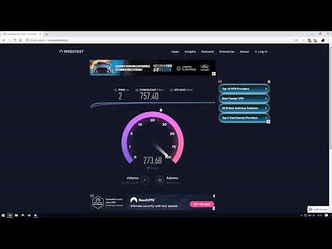 Speed Test of 1000Mbps Gigabit Fiber Optic Internet