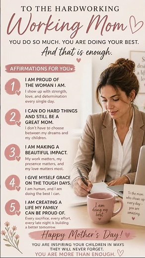 To the Hardworking Working Mom 💖 | Mother’s Day Affirmations
