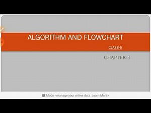 Class-5 (Algorithm and Flowchart) Chapter-3